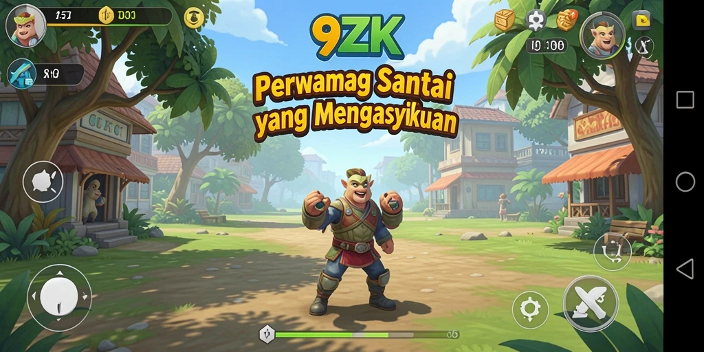 Tampilan gameplay 9ZK yang menyenangkan dan santai.