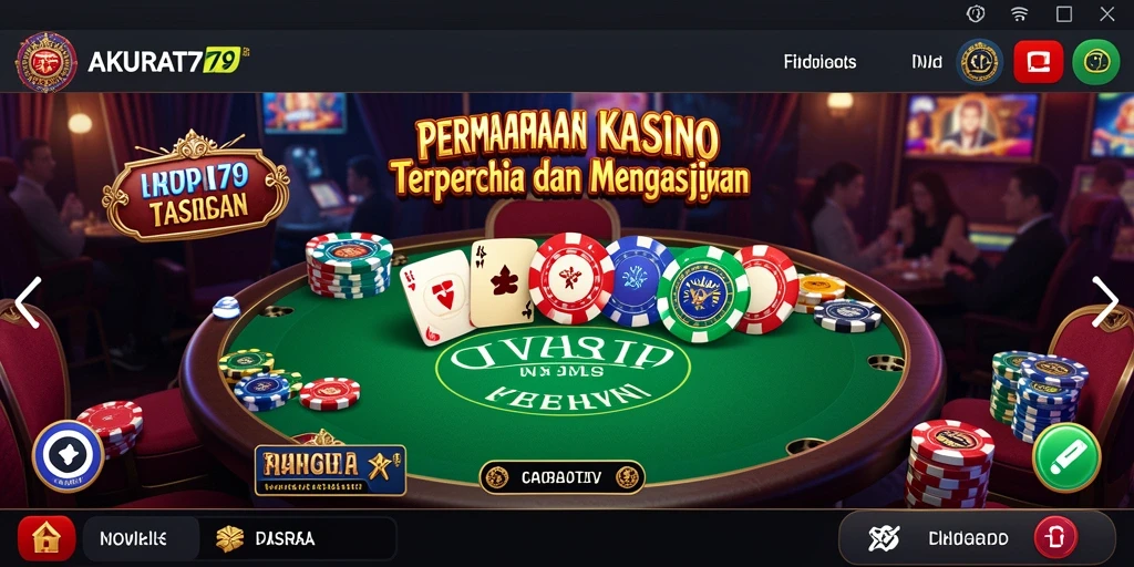Tampilan gameplay mendebarkan di AKURAT79 aplikasi Kasino.