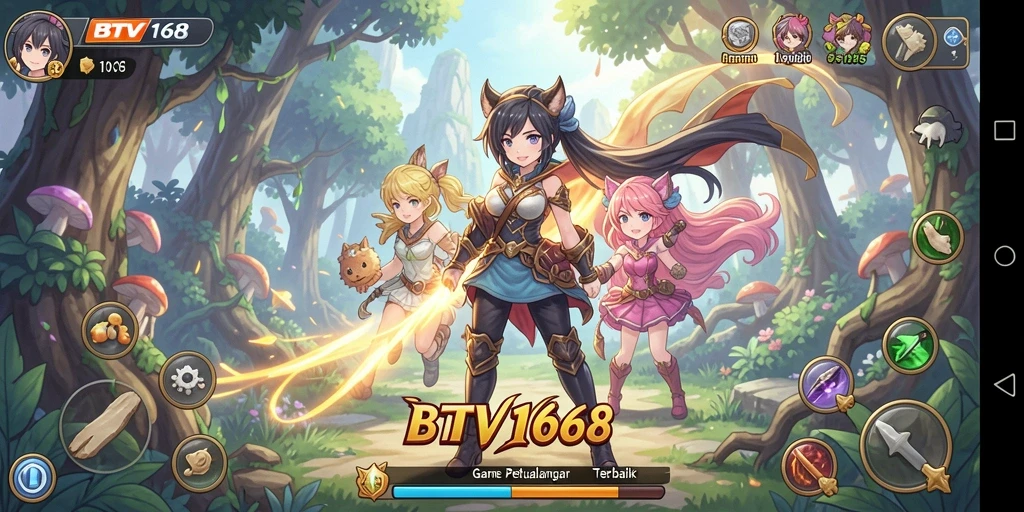 Tampilan gameplay yang menarik dan karakter Anime yang beragam.