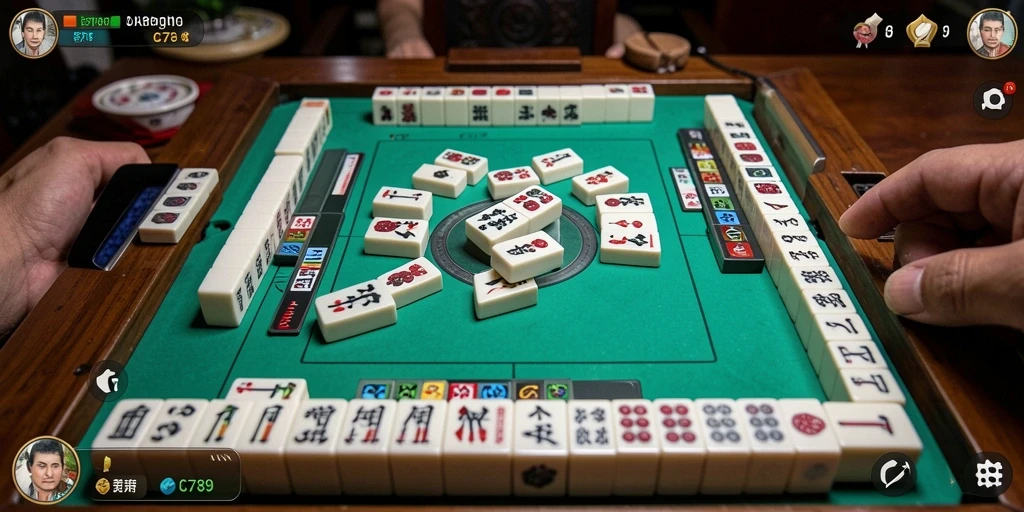 Tampilan gameplay C789 yang menarik dengan ubin Mahjong berwarna-warni.