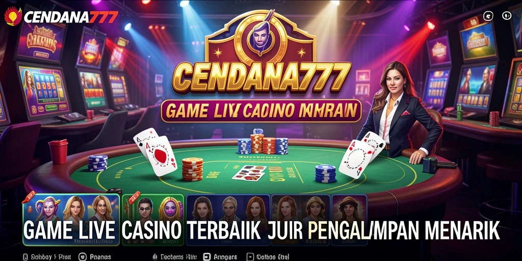 Tampilan permainan Live Casino yang mendebarkan di CENDANA777.
