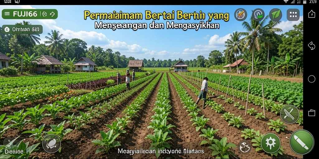 Tampilan menarik dari gameplay FUJI66 saat bercocok tanam.