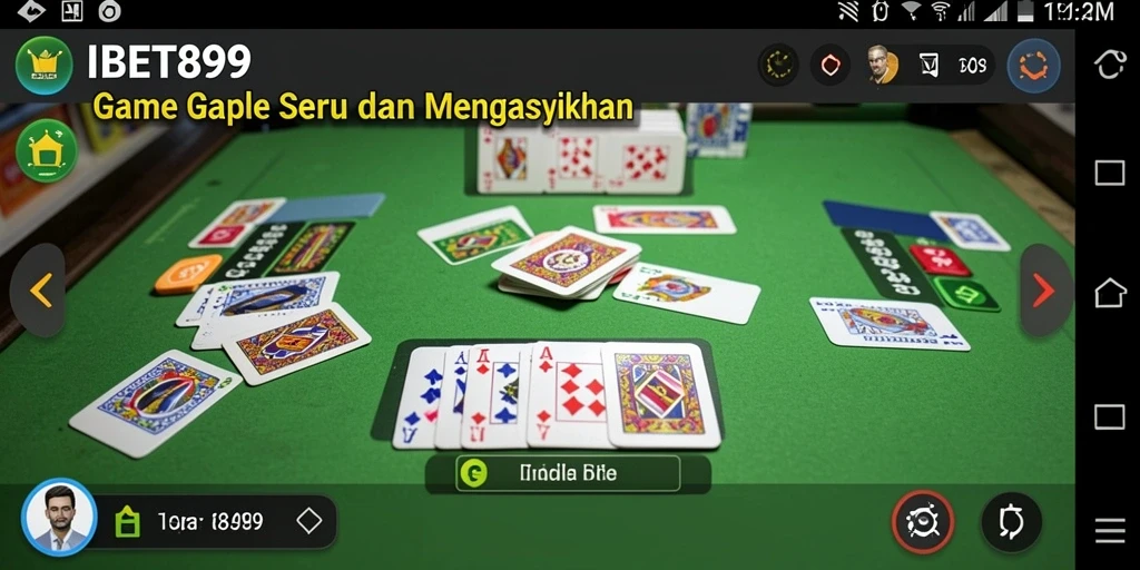 Screenshot gameplay IBET899 yang menampilkan keseruan bermain Gaple.