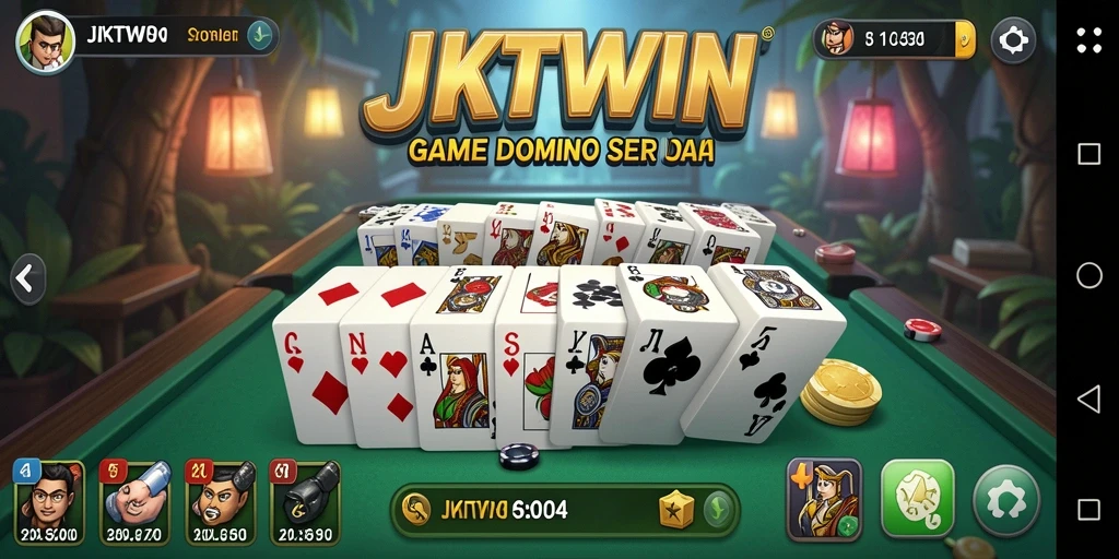 Tampilan gameplay JKTWIN yang memikat saat bermain Domino.