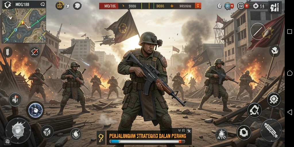 Screenshot MDG188 menampilkan aksi gameplay yang seru dan strategis.