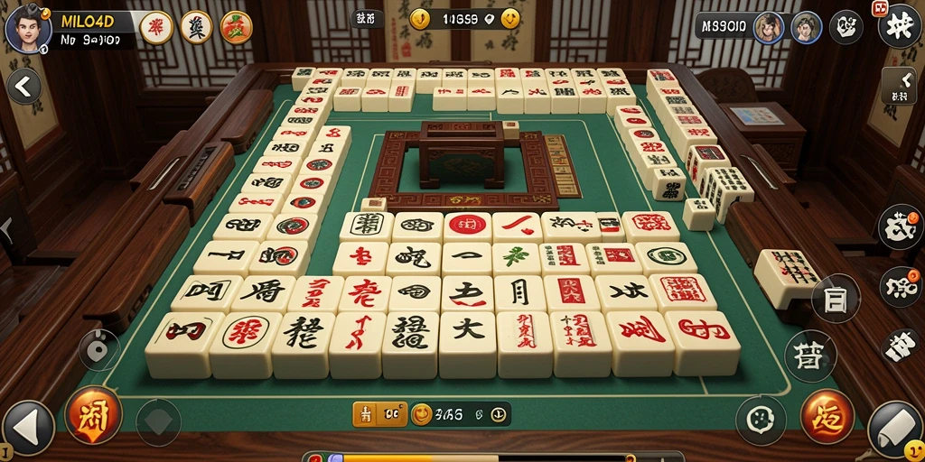 Tangkapan layar utama MILO4D menampilkan gameplay Mahjong yang mengasyikkan.