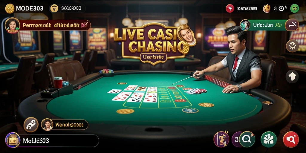 Gameplay Live Casino yang mendebarkan dan interaktif di MODE303.