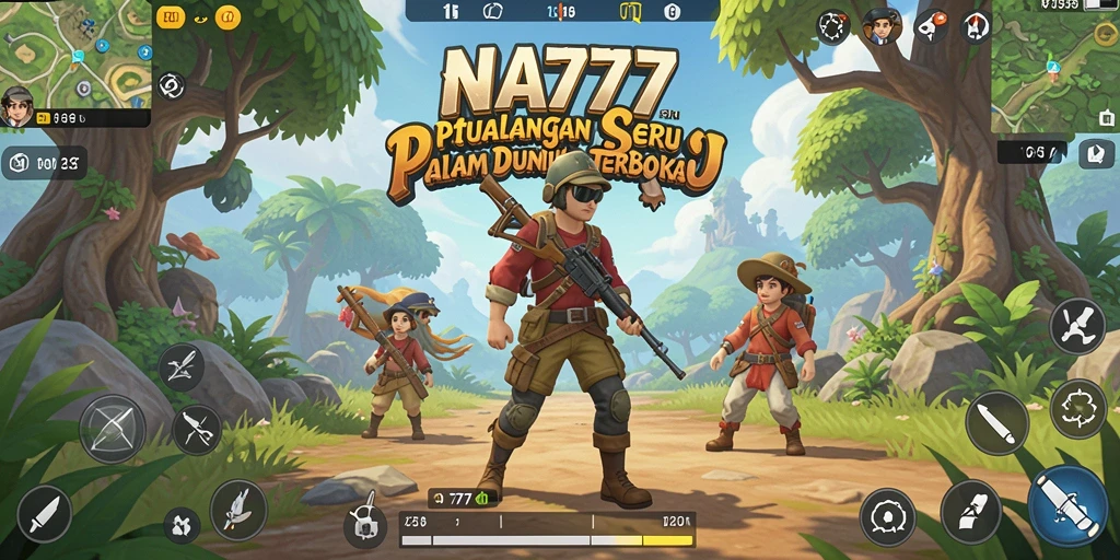 Screenshot menunjukkan petualangan mendebarkan dalam dunia terbuka NA777.