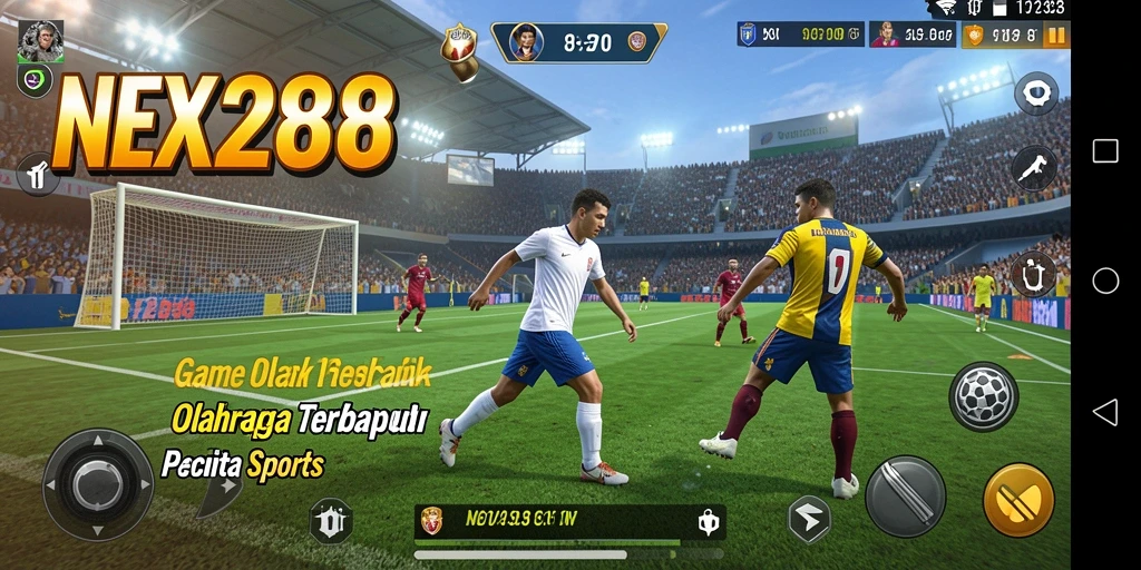 Screenshot gameplay NEX288 memperlihatkan keseruan pertandingan olahraga.