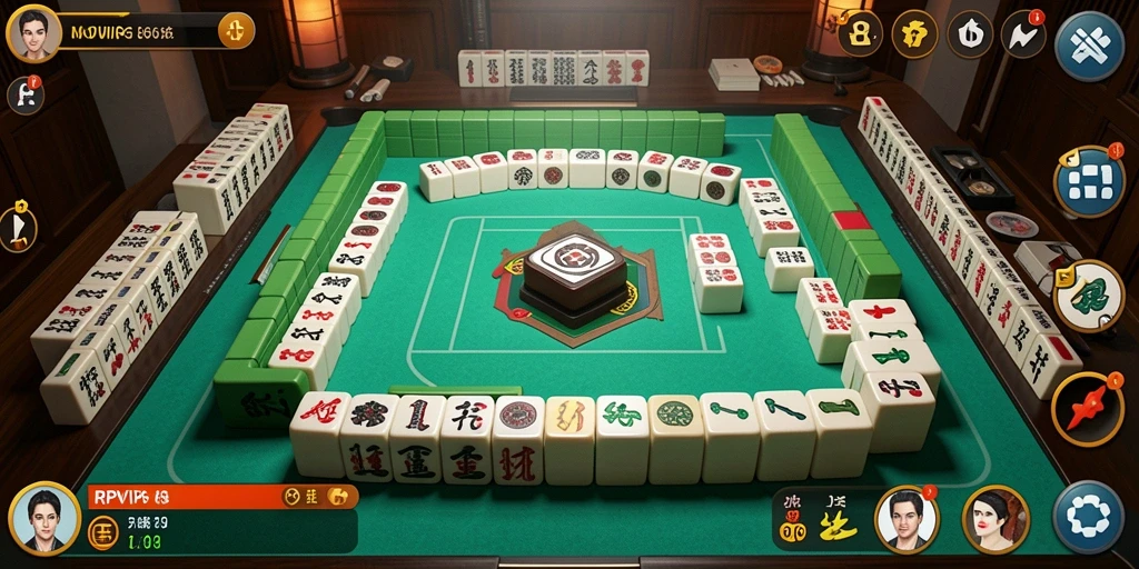 Gameplay RPVIP6 yang menantang dan seru dalam bermain Mahjong.
