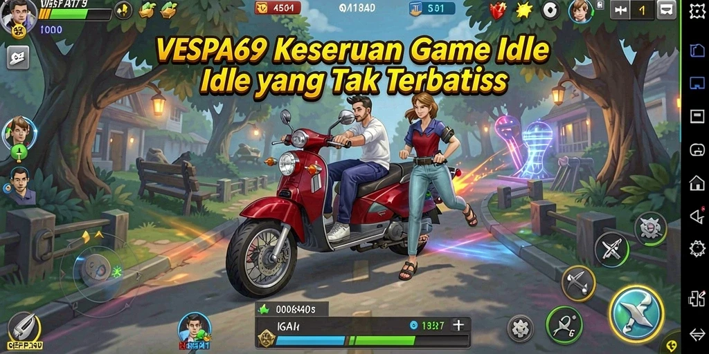 Screenshot gameplay VESPA69 yang menampilkan momen seru dalam permainan Idle.