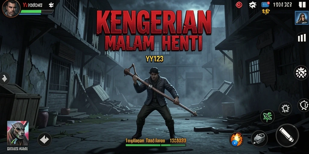 Screenshot gameplay YY123 menampilkan kegelapan dan ketegangan yang mendebarkan.